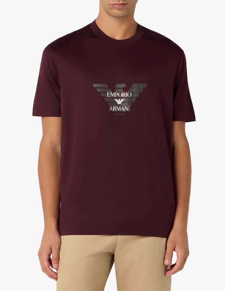 rinascente Emporio Armani T-shirt con logo aquila e lettering