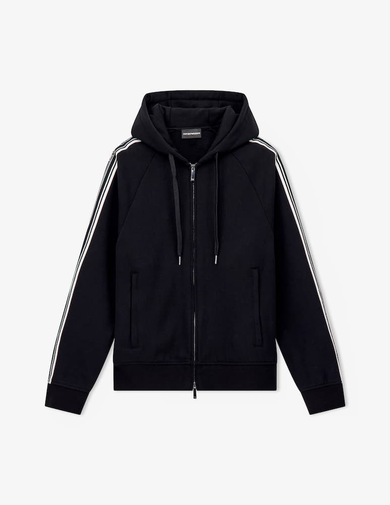 Emporio Armani Felpa con cappuccio e zip tape - immagine 1 Emporio Armani Felpa con cappuccio e zip tape - immagine 1