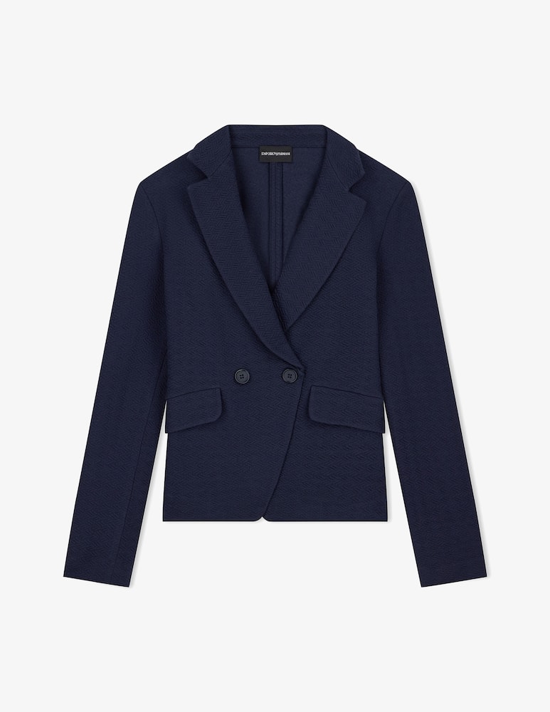 rinascente Emporio Armani Blazer doppiopetto in jersey chevron
