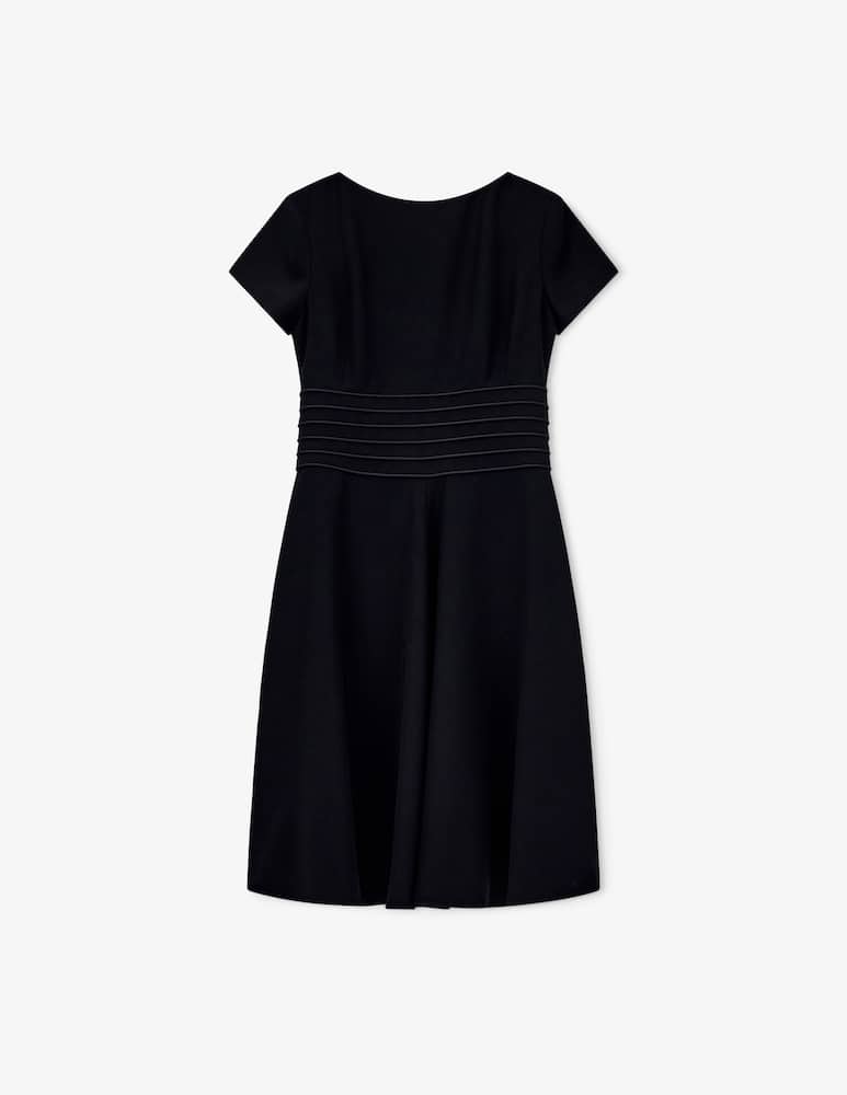 Emporio Armani Cady flared dress with piping - picture 1 Emporio Armani Cady flared dress with piping - picture 1