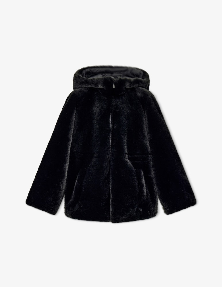 rinascente Emporio Armani Faux fur hooded jacket