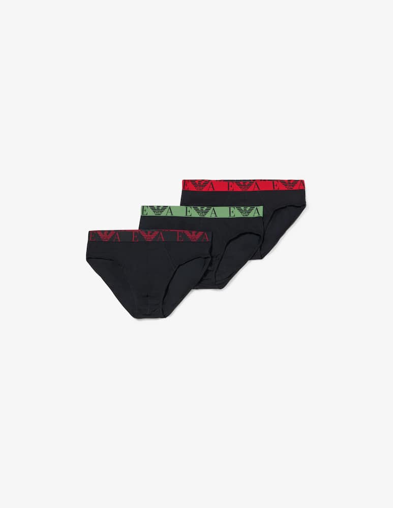 rinascente Emporio Armani Slip 3 pack con logo monogramma