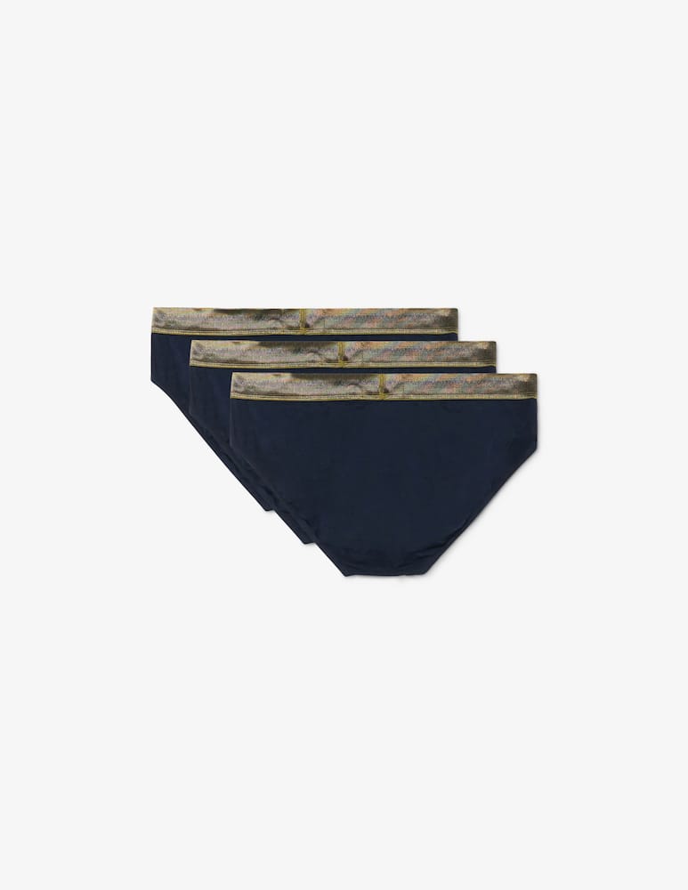 Emporio Armani Pack 3 slip con fascia logo lucida - immagine 2 Emporio Armani Pack 3 slip con fascia logo lucida - immagine 2