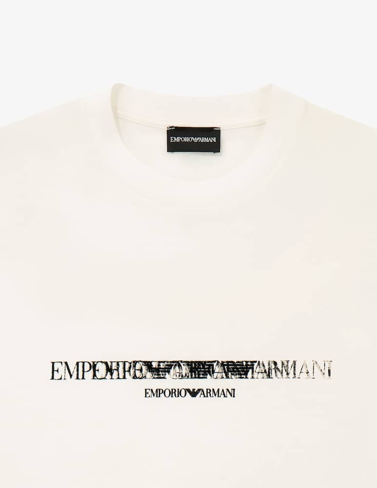 Emporio Armani T-shirt con logo lettering centrale - immagine 3