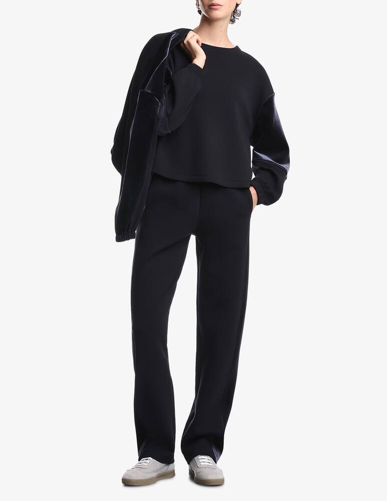 rinascente Emporio Armani Jersey sweatshirt with velvet inserts