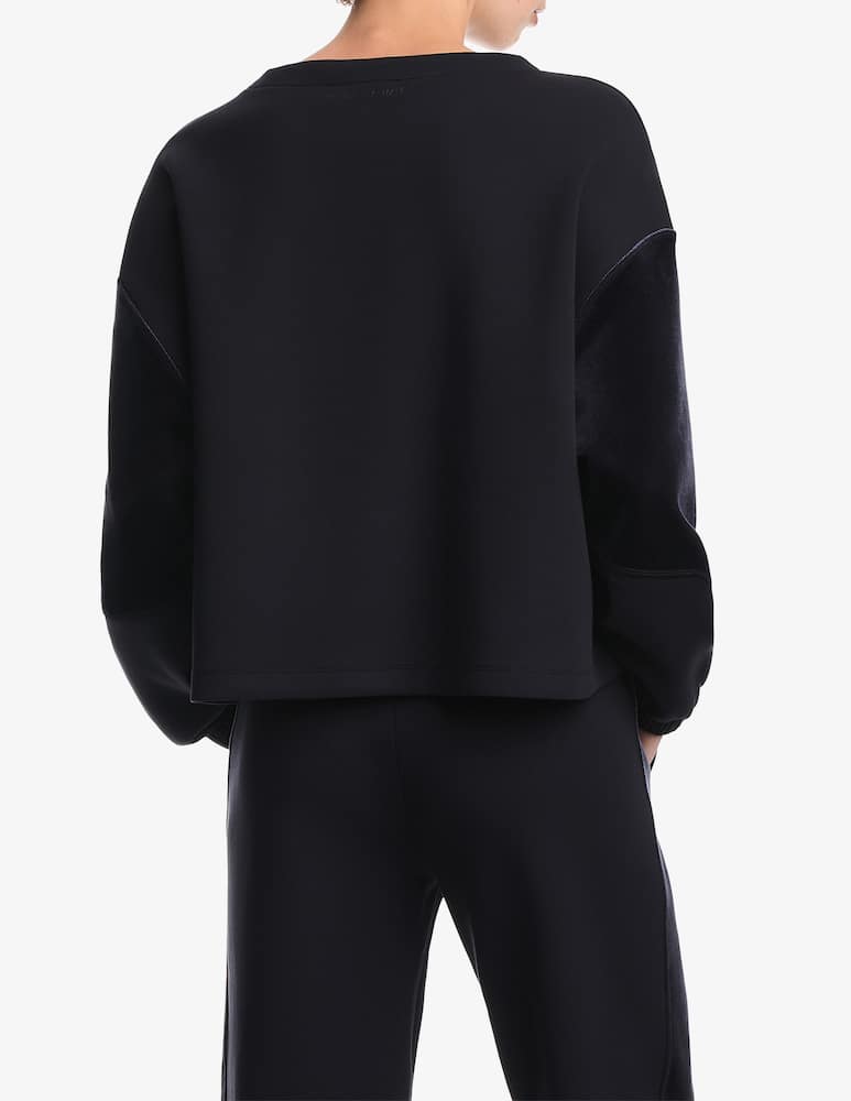 Emporio Armani Felpa in jersey con inserti velvet - immagine 3 Emporio Armani Felpa in jersey con inserti velvet - immagine 3