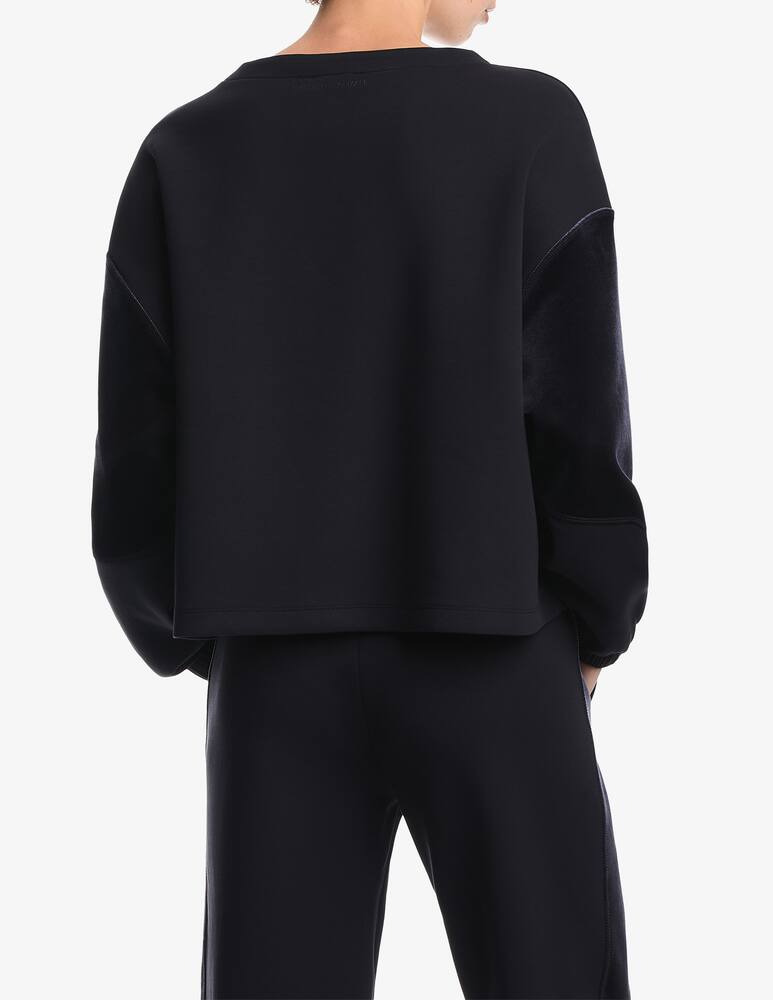 rinascente Emporio Armani Jersey sweatshirt with velvet inserts