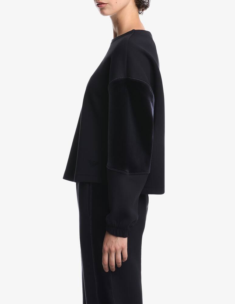 rinascente Emporio Armani Jersey sweatshirt with velvet inserts