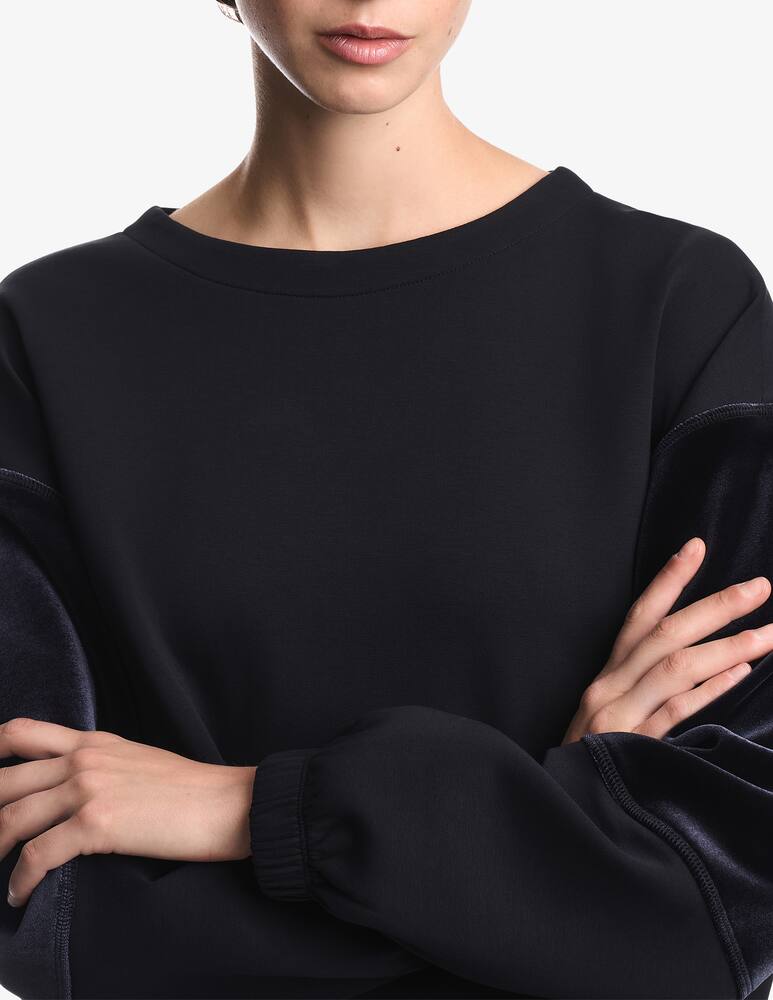 rinascente Emporio Armani Jersey sweatshirt with velvet inserts