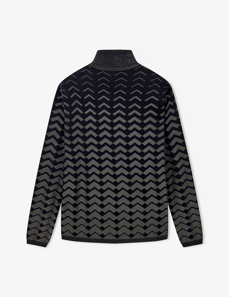 Emporio Armani Patterned rollneck jumper - picture 3 Emporio Armani Patterned rollneck jumper - picture 3