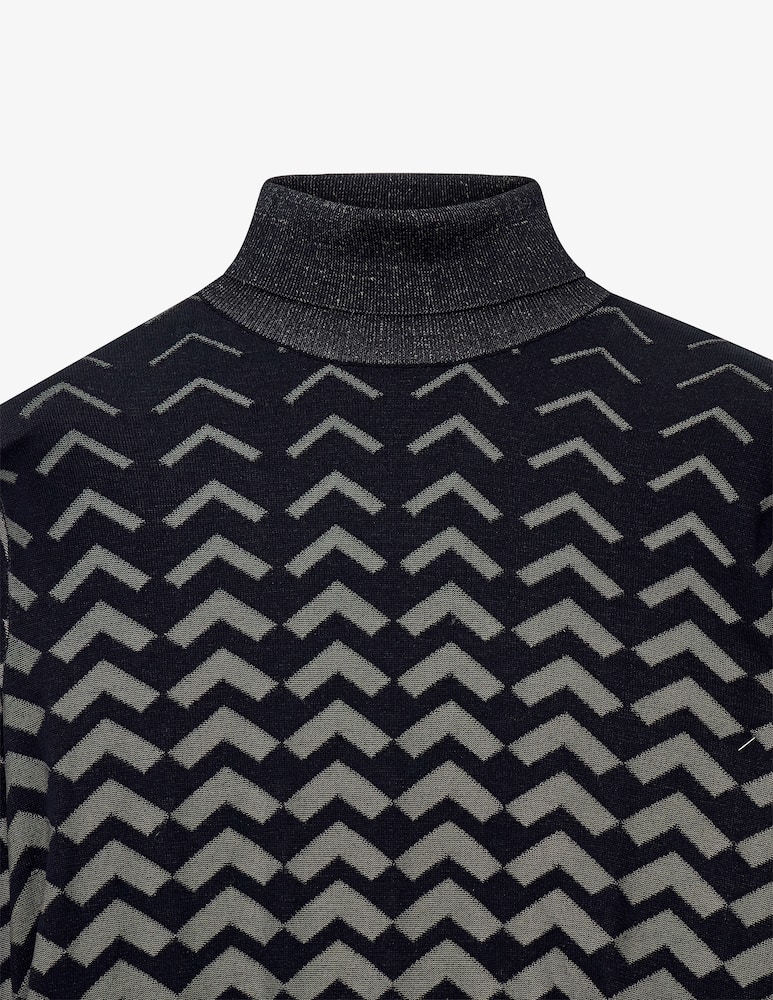 Emporio Armani Patterned rollneck jumper - picture 5 Emporio Armani Patterned rollneck jumper - picture 5