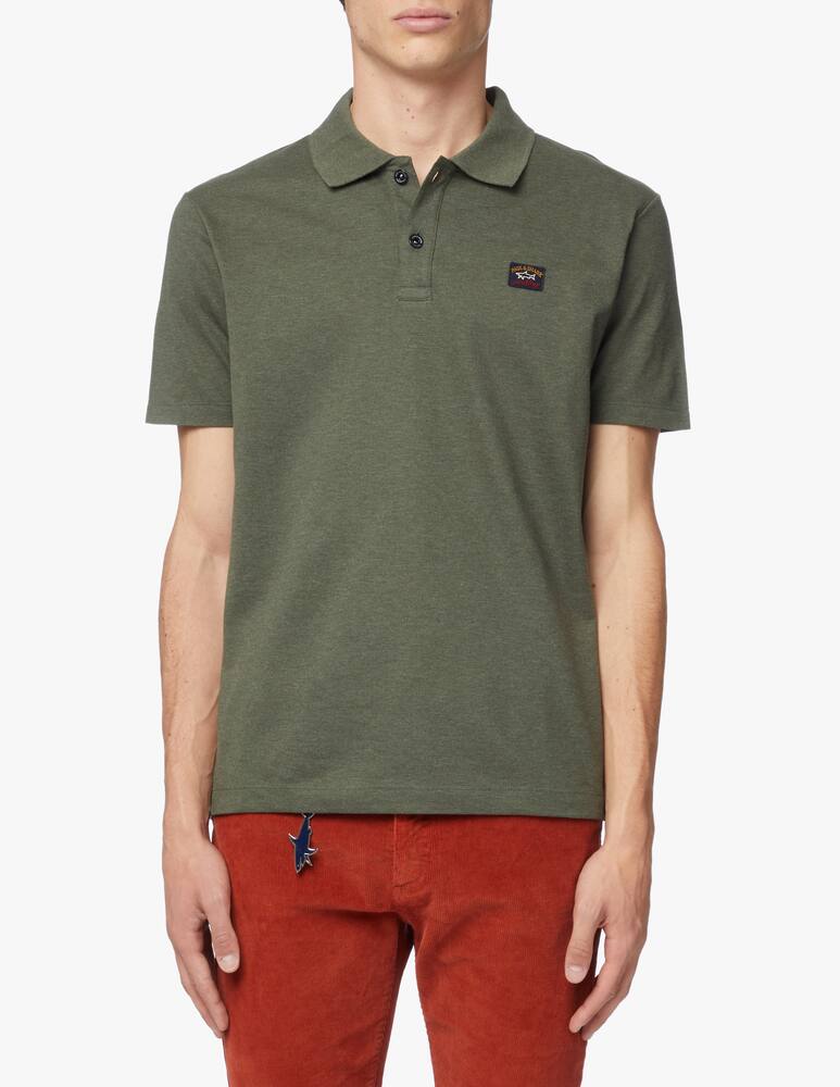 rinascente Paul & Shark Always collection solid color polo with short sleeves 