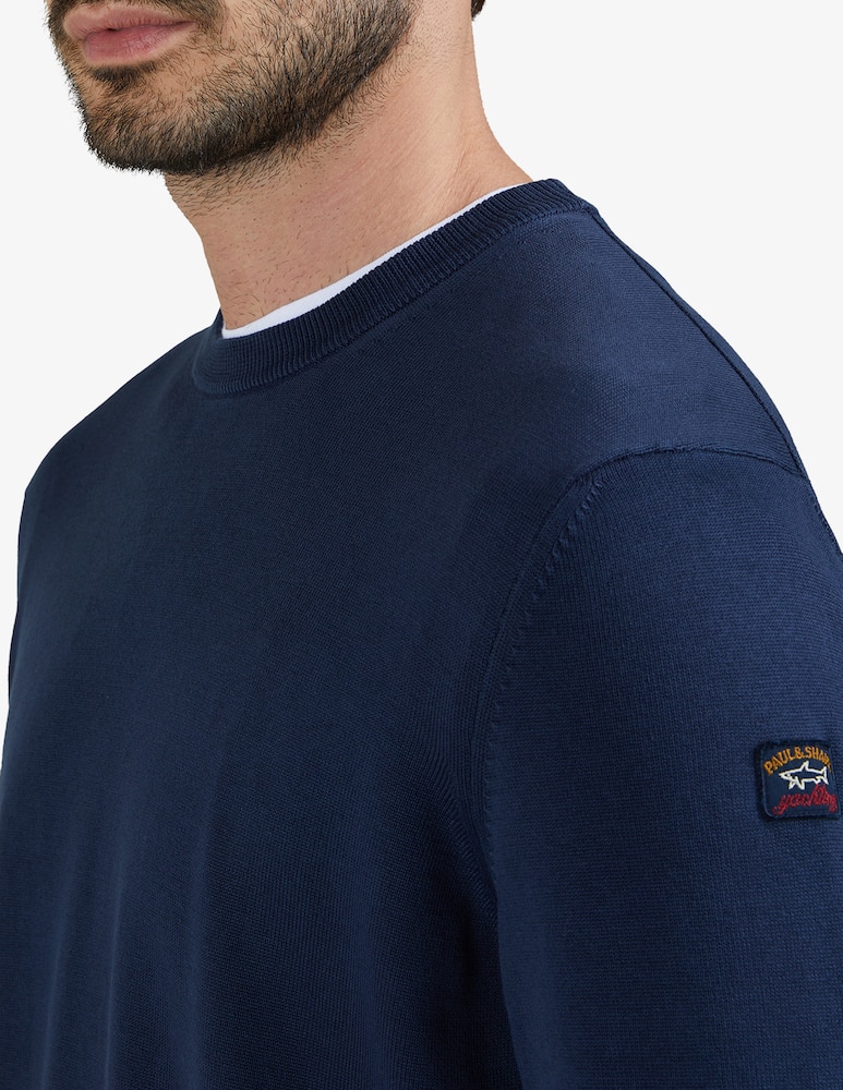 Paul & Shark Badge crewneck jumper - picture 4