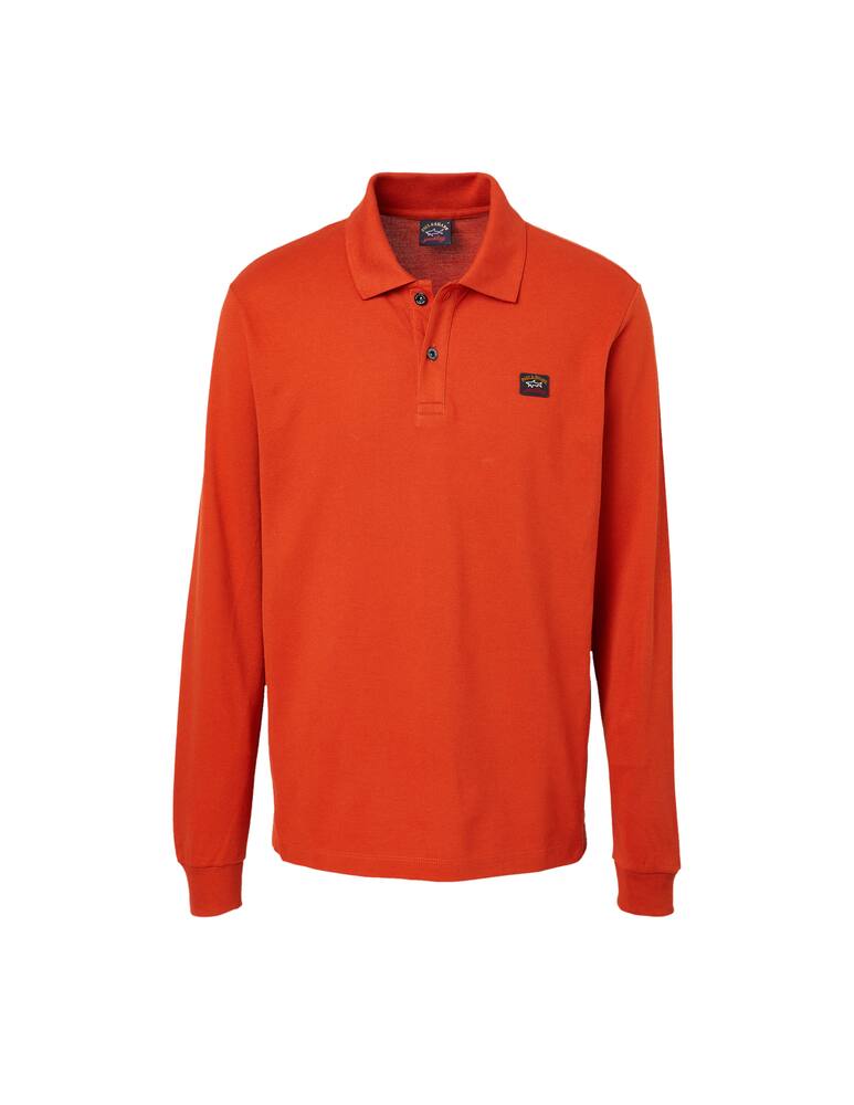 rinascente Paul & Shark Always collection solid color polo with long sleeves 
