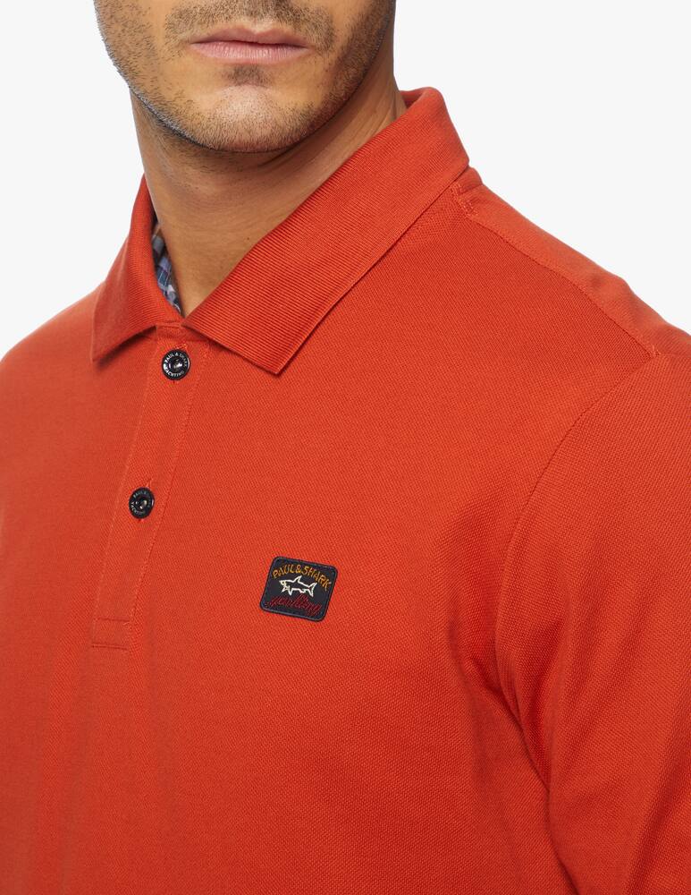 rinascente Paul & Shark Always collection solid color polo with long sleeves 