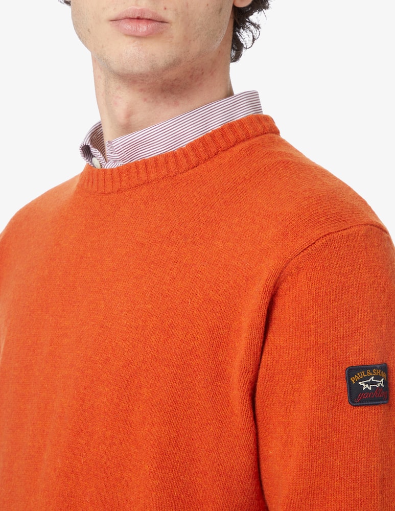 rinascente Paul & Shark Shetland wool roundneck sweater - Orange