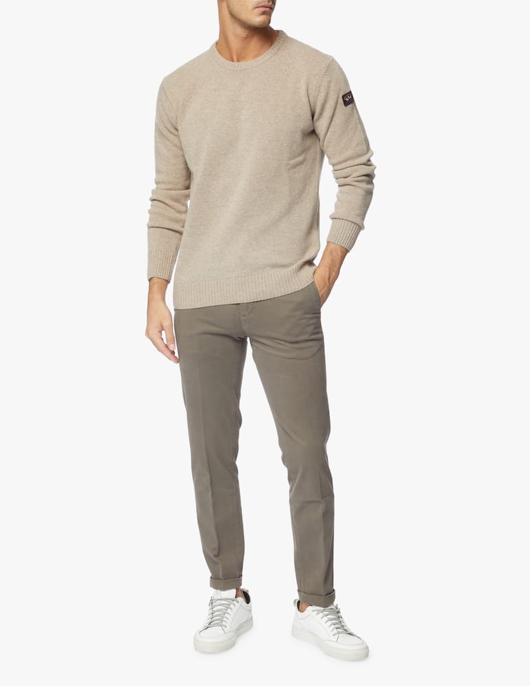 rinascente Paul & Shark Girocollo always collection in lana shetland - Beige