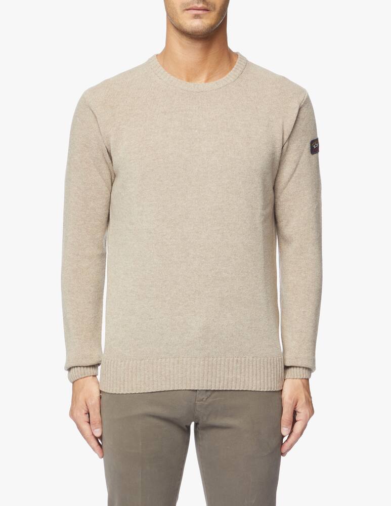 rinascente Paul & Shark Girocollo always collection in lana shetland - Beige