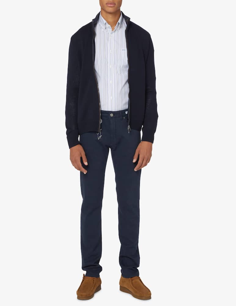 rinascente Paul & Shark Maglia con cerniera in lana - Blu