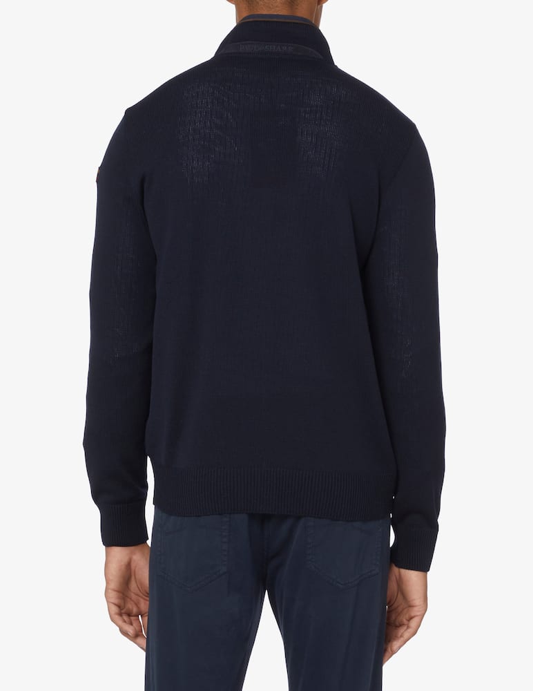 rinascente Paul & Shark Maglia con cerniera in lana - Blu