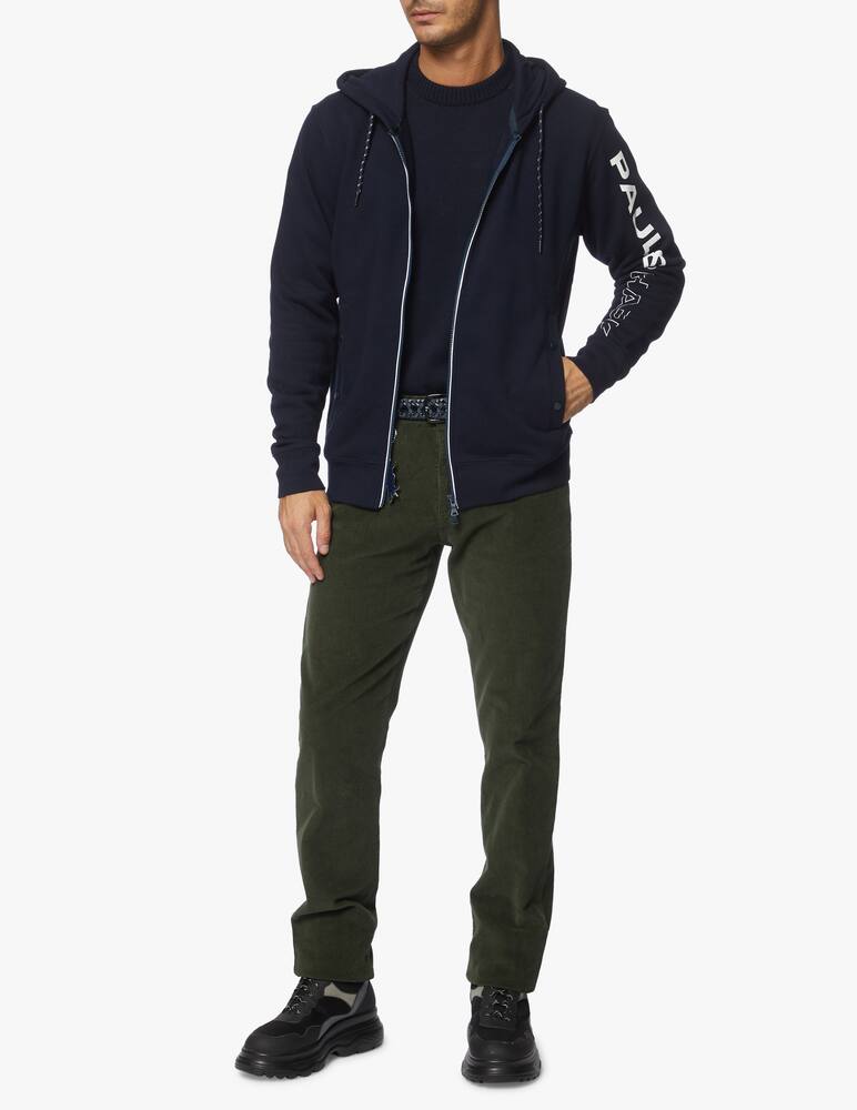 rinascente Paul & Shark Felpa con cappuccio e full zip con scritta laterale