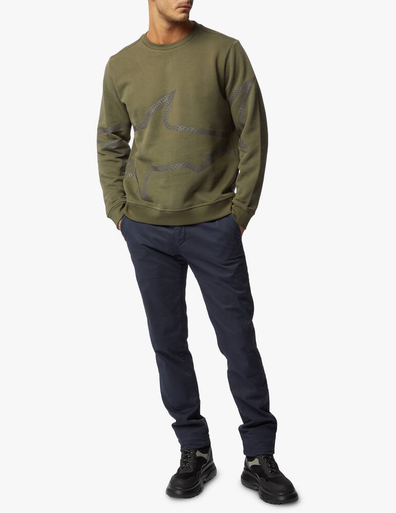 rinascente Paul & Shark Felpa girocollo con mega logo reflex