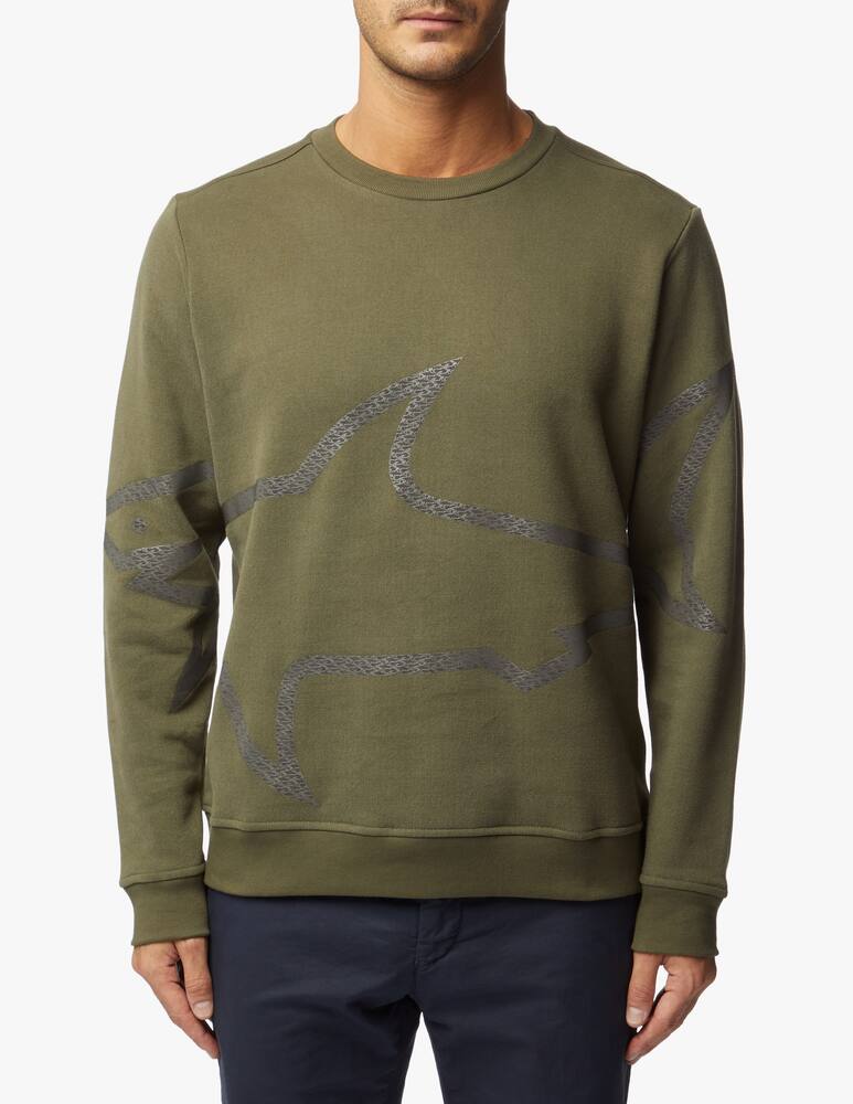 rinascente Paul & Shark Felpa girocollo con mega logo reflex