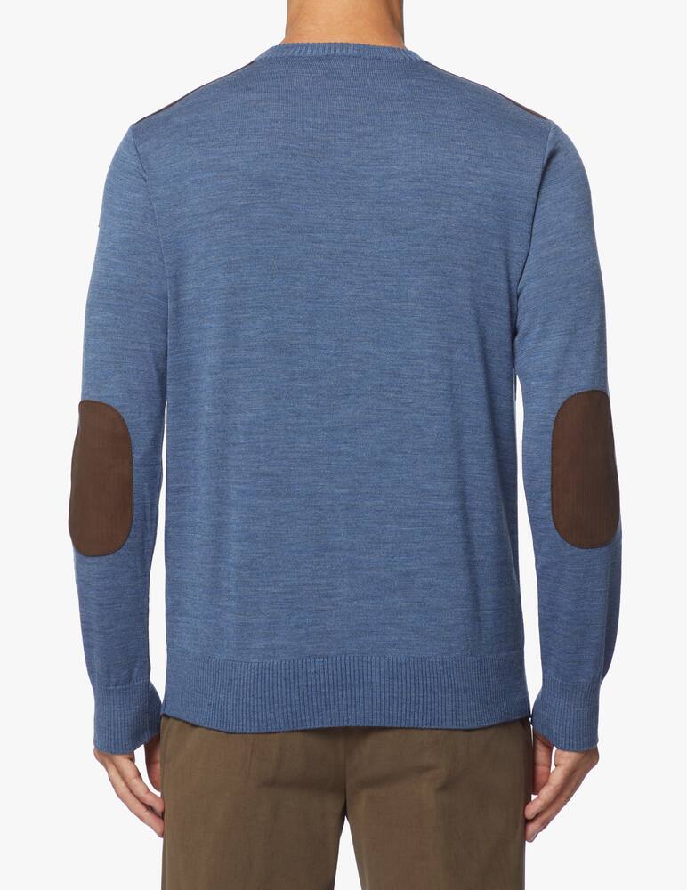 rinascente Paul & Shark Girocollo in lana con dettagli in suede