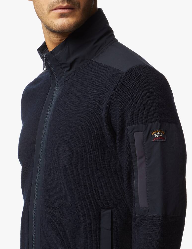 rinascente Paul & Shark 4.0 water resistant wool sweater with nylon detail