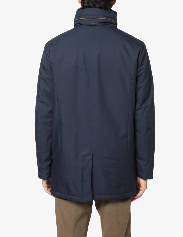 rinascente Paul & Shark Giubbotto typhoon lungo inserti in pelle  - Blu