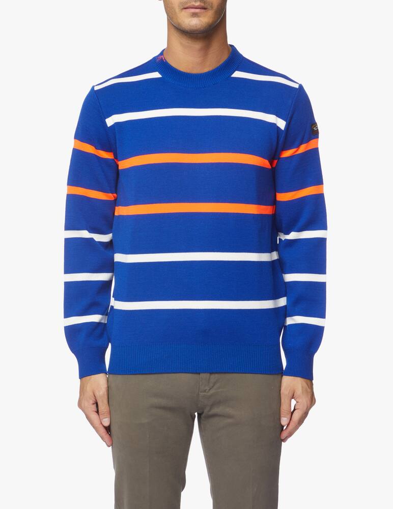 rinascente Paul & Shark Girocollo in lana con dettaglio riga fluo