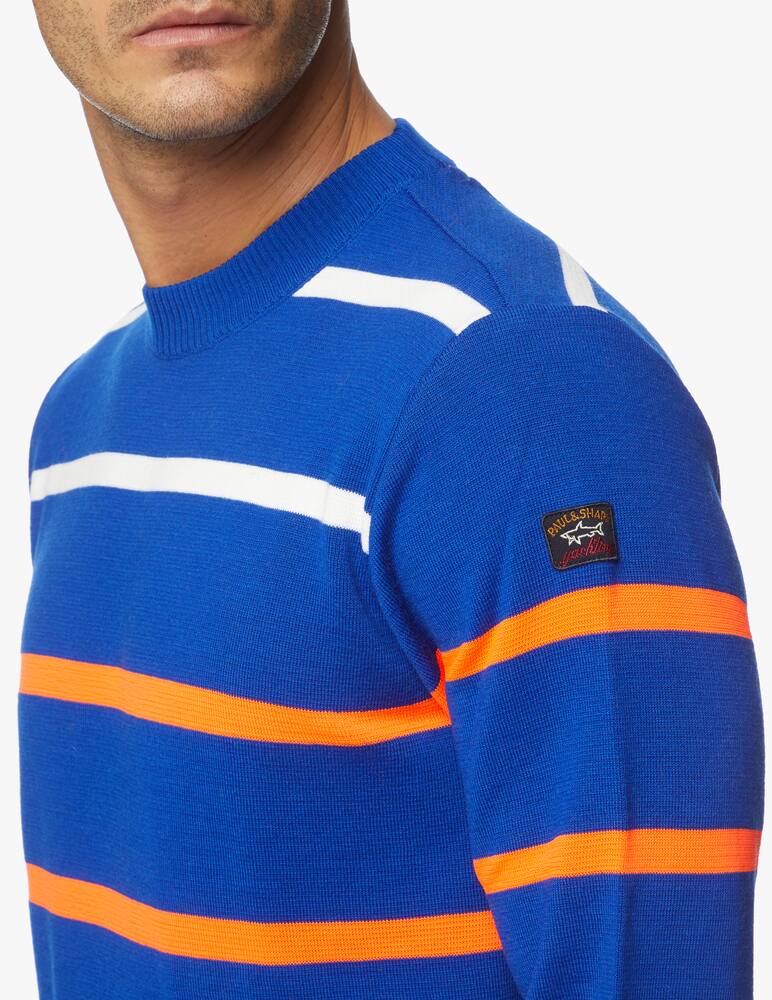 rinascente Paul & Shark Girocollo in lana con dettaglio riga fluo