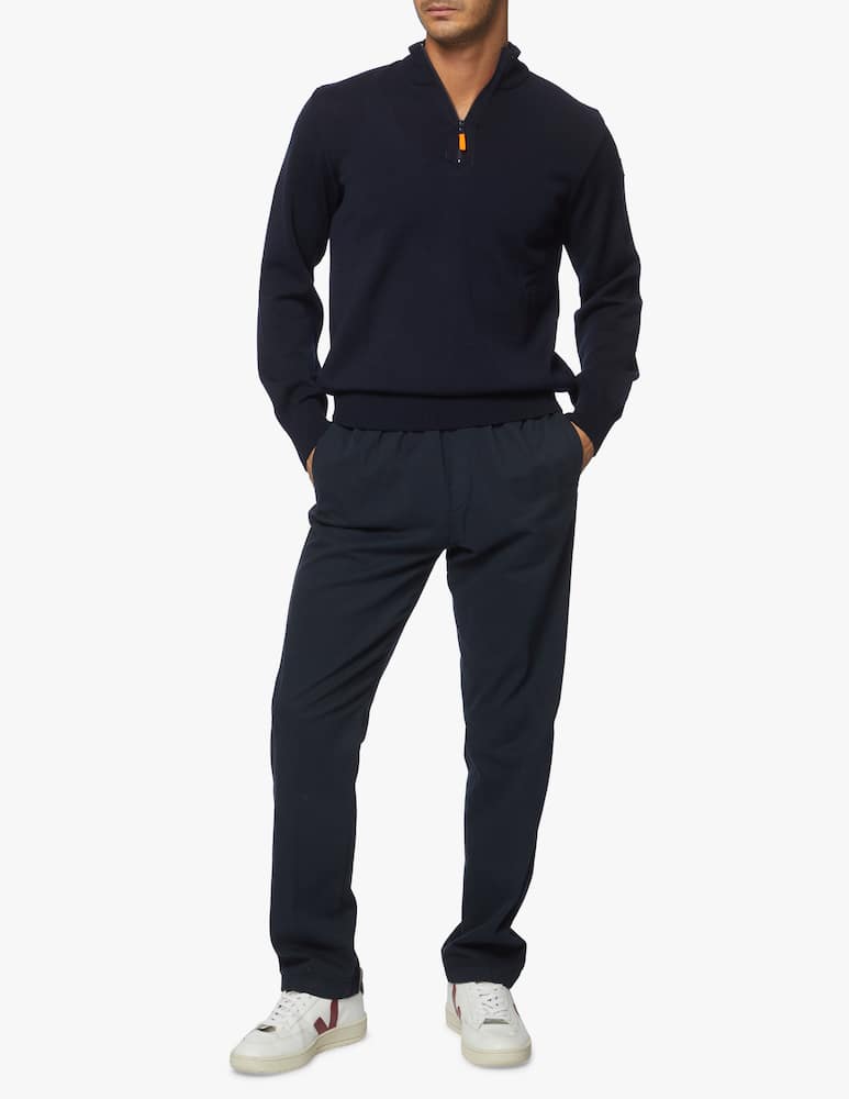 Paul & Shark 4.0 water resistant wool sweater with fluo zip detail - picture 2
