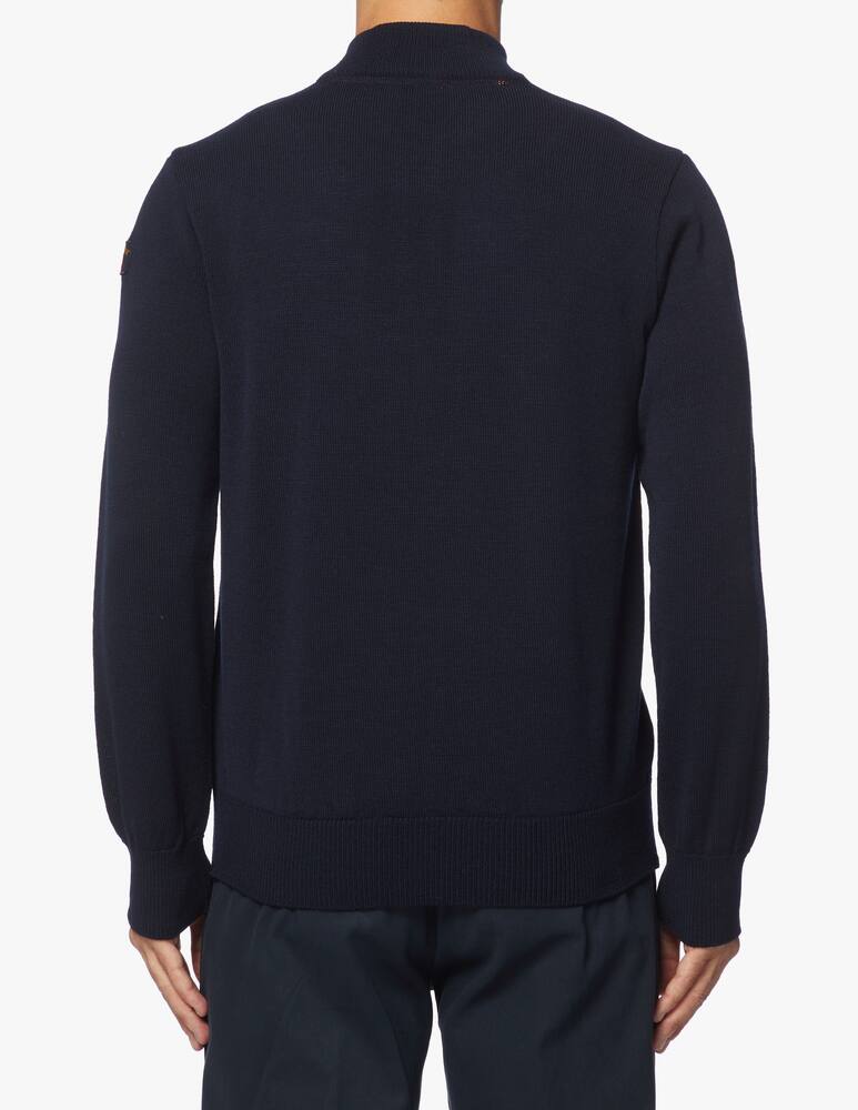 Paul & Shark 4.0 water resistant wool sweater with fluo zip detail - picture 3