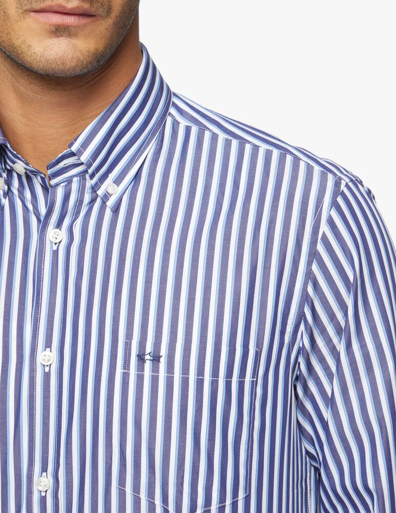 rinascente Paul & Shark Camicia regular a righe taschino