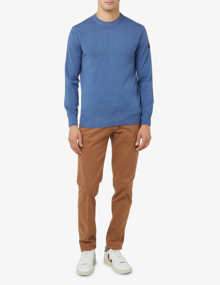 rinascente Paul & Shark Washed wool roundneck sweater - Blue