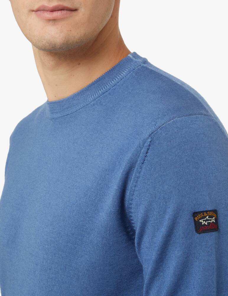 rinascente Paul & Shark Washed wool roundneck sweater - Blue