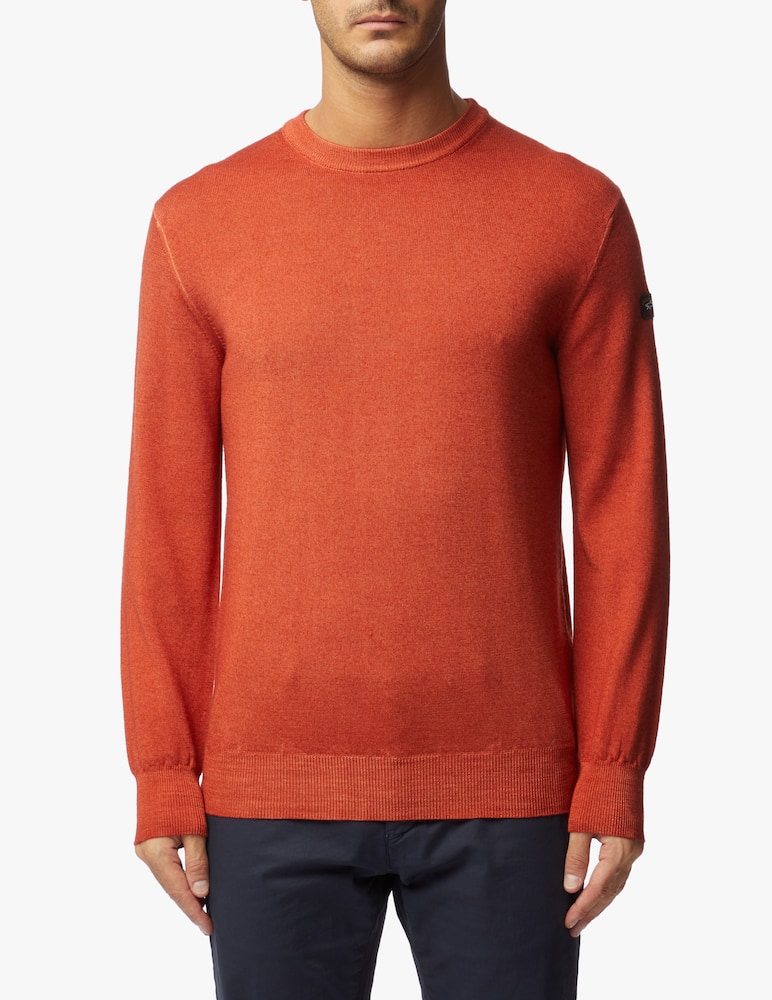rinascente Paul & Shark Wool roundneck with disordinato effect