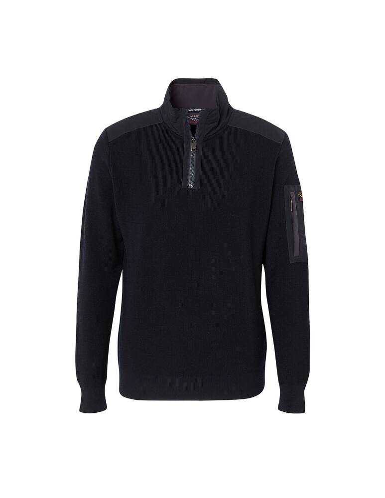 rinascente Paul & Shark Maglia in lana 4.0 water resistant con dettaglio in nylon