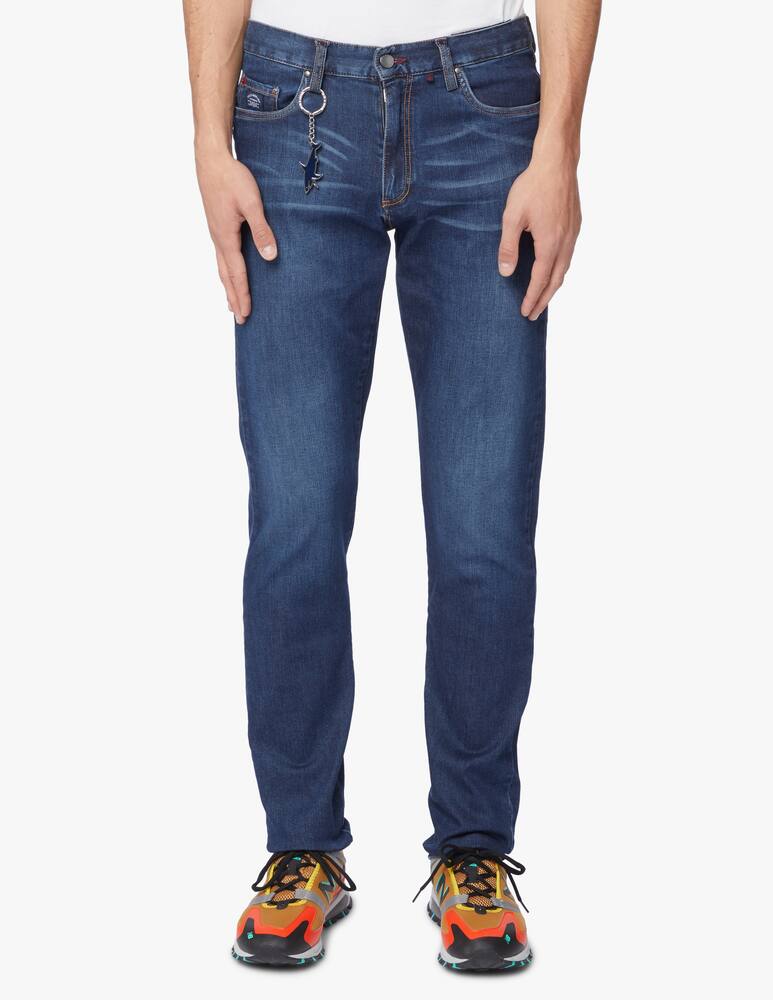 rinascente Paul & Shark Pantalone denim red rivet