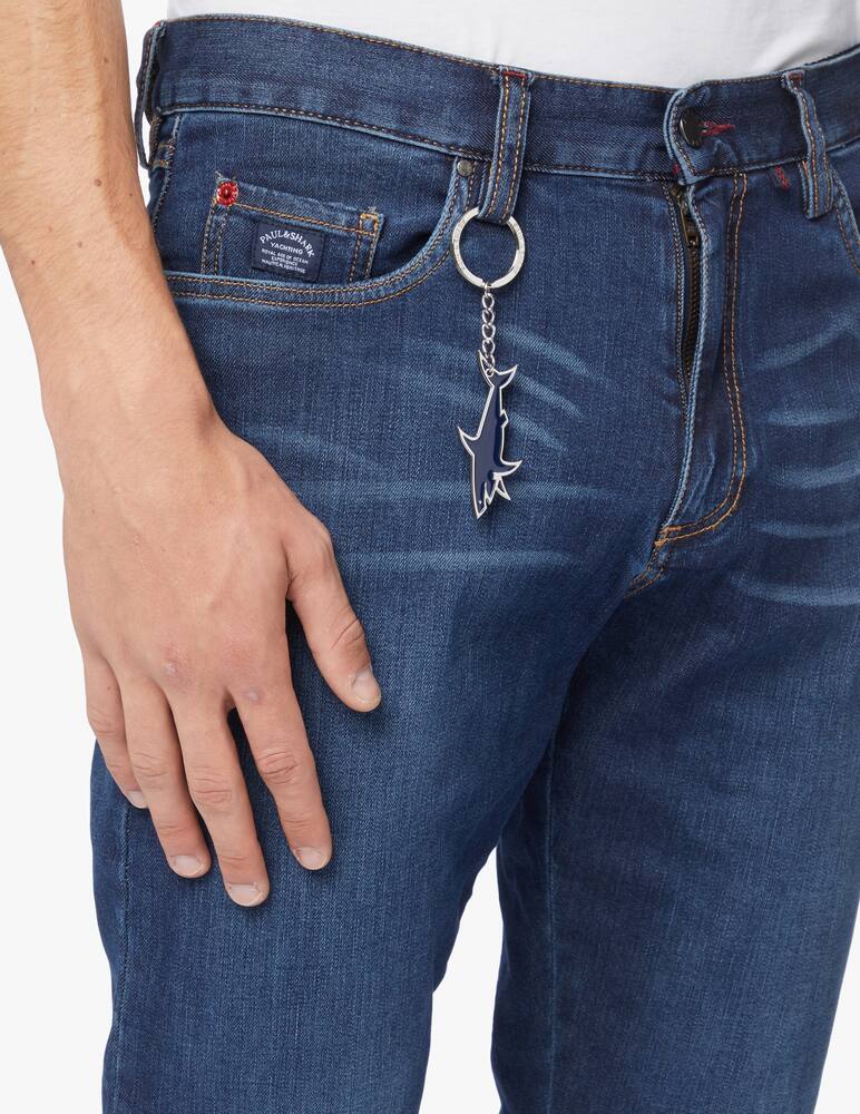 rinascente Paul & Shark Pantalone denim red rivet