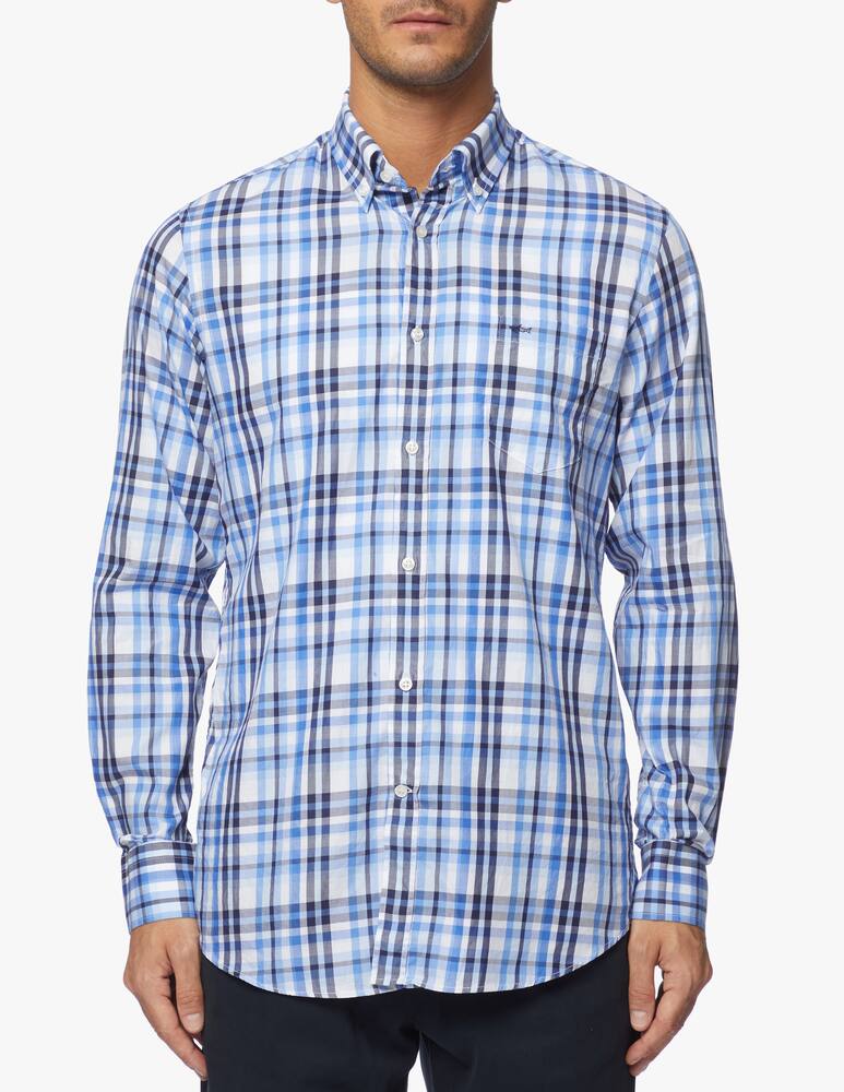rinascente Paul & Shark Pocket checked regular shirt
