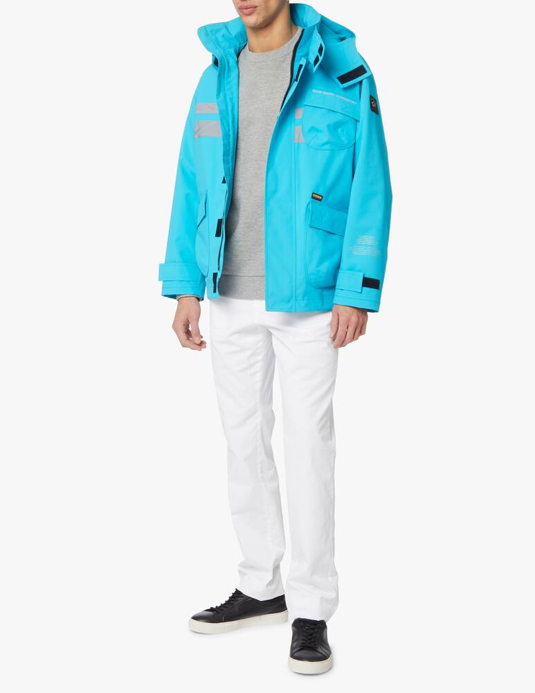 rinascente Paul & Shark Giacca con cappuccio bande catarifrangenti - azzurro