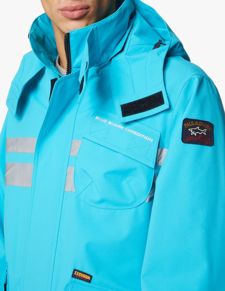 rinascente Paul & Shark Giacca con cappuccio bande catarifrangenti - azzurro