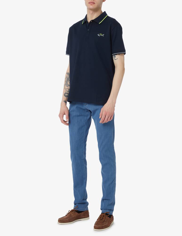 rinascente Paul & Shark Short sleeve piquet polo 