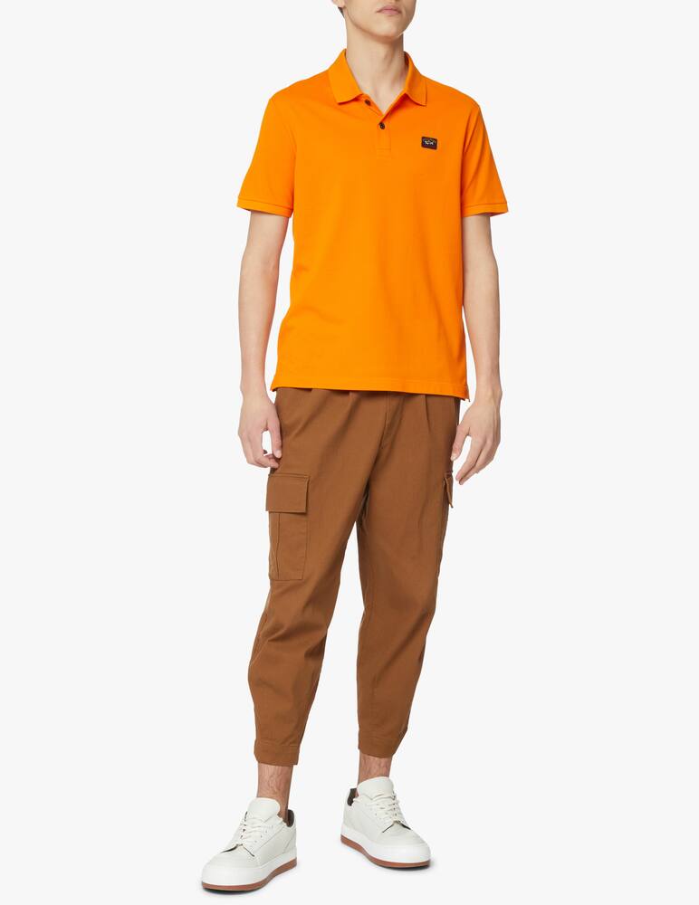rinascente Paul & Shark Polo mc piquet tu logo tricolore - arancione