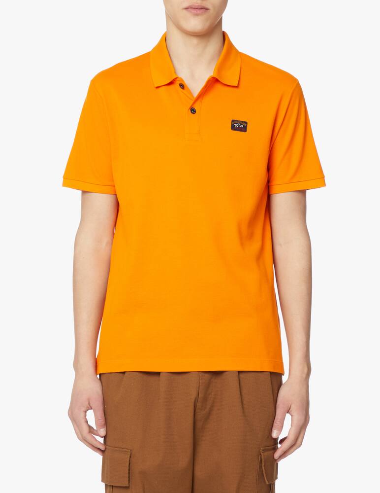 rinascente Paul & Shark Polo mc piquet tu logo tricolore - arancione