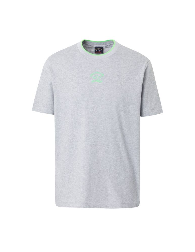 rinascente Paul & Shark Lettering logo + fluo shark roundneck t-shirt - multi