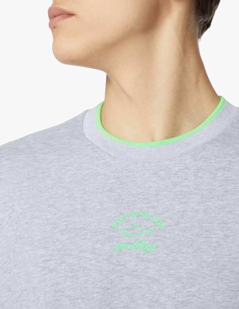 rinascente Paul & Shark Lettering logo + fluo shark roundneck t-shirt - multi