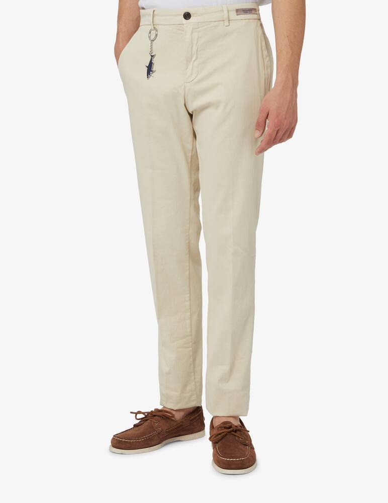 rinascente Paul & Shark Cotton silk chino pant - beige